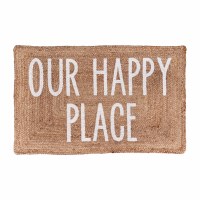 23" x 36" "Our Happy Place" Braided Jute Rug