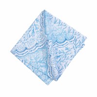 20" Blue Chinoiserie Coast Fabric Napkin