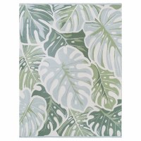 50" x 60" Green Monstera Indoor/Outdoor Throw