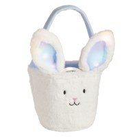 6" LED Blue Bunny Ears Headband With Basket by Mud Pie
