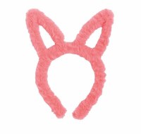 Dark Pink Fuzzy Bunny Ears Headband by Mud Pie