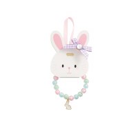 Purple Bow Bunny Bracelet With Ring by Mud Pie