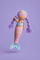 11" Purple Hair Mermaid Plush by Mud Pie