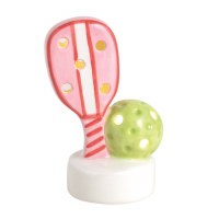 3" LED Pink and Green Pickleball Sitter by Mud Pie