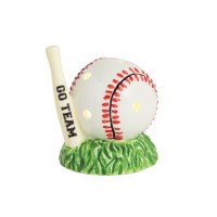 4" LED "Go Team" Baseball Sitter by Mud Pie