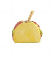 Ceramic Taco Toothpick Holder With Toothpicks by Mud Pie