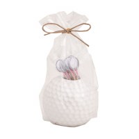 Ceramic Golf Ball Tooth Pick Holder by Mud Pie