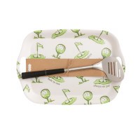 11" x 16" Melamine Golf Tray With Spatula by Mud Pie