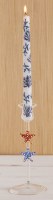 Box of Two Blue Coral Taper Candles by Mud Pie
