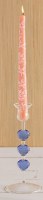 Box of Two Coral Coral Taper Candles by Mud Pie