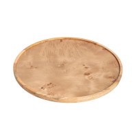 16" Round Brown Burl Wood Lazy Susan by Mud Pie