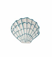 Small Blue Ceramic Shell Dish by Mud Pie