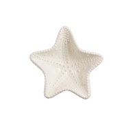 Set of Two 5" White Ceramic Starfish Bowls by Mud Pie
