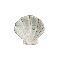 Set of Two 5" Blue Ceramic Shell Bowls by Mud Pie