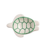 Set of Two 6" Green Ceramic Turtle Bowls by Mud Pie