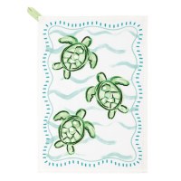 21" x 14" Three Green Turtles Kitchen Towel by Mud Pie