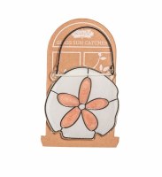 White Sand Dollar Glass Suncatcher by Mud Pie