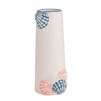 5" Multi Color Shell Ceramic Bud Vase by Mud Pie