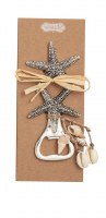 Antiqued Silver Starfish Bottle Opener by Mud Pie