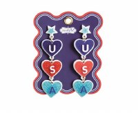 Red White and Blue USA Earrings by Mud Pie