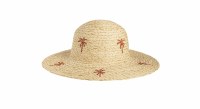 3.5" Brown Palm Brim Hat by Mud Pie