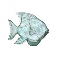 10" Aqua Clear Polyresin Fish Figurine