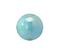 5" Aqua Bubbled Glass Orb