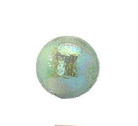5" Green Bubbled Glass Orb