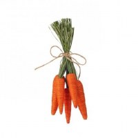 Bundle of Five Faux Orange Jute Carrots