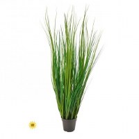 48" Fauv UV Treated Two-Tone Green Potted Grass