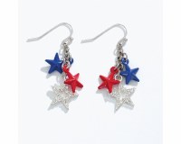 Star Bling Cluster Dangle Earrings