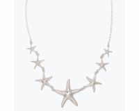 Silver Starfish Links Necklace