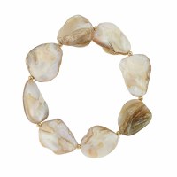 Gold Natural Mother of Pearl Bracelet