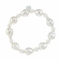 Silver Natural Pearl Bead Bracelet
