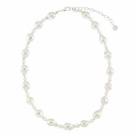 15" Silver Pearl Bead Necklace