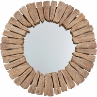 18' Round Driftwood Pieces Mirror