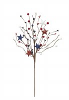 17" Red White Blue Solid Stars Spray