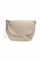7" x 8" Ivory Helene Small Saddle Crossbody Purse