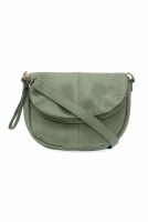 7" x 8" Sage Helene Small Saddle Crossbody Purse