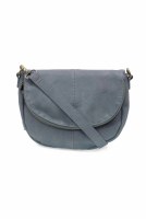 7" x 8" Light Denim Helene Small Saddle Crossbody Purse