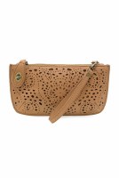 6" x 9" Tan Cut Eyelet Crossbody Wristlet