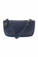 6" x 9" Denim Cut Eyelet Crossbody Wristlet