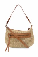8" x 12" Natural Straw Effie Hobo Purse