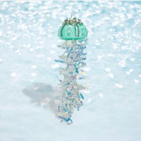 Blue Jellyfish Glass Ornament