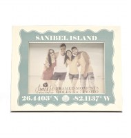 5" x 7" "Sanibel Island" Coordinates Photo Frame