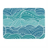 15" x 20" Blue Waves Dish Drying Mat