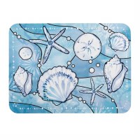 15" x 20" Blue Shells Dish Drying Mat