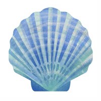 Pack of 20  6.5" Blue Shell Shape Lunch Napkin