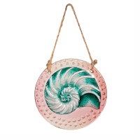 4.5" Round Multi Color Nautilus Suncatcher