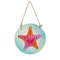 4.5" Round Multi Color Starfish Suncatcher